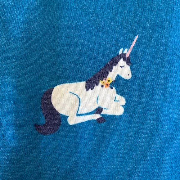 HANNA ANDERSSON Zip Unicorn Pajamas 18-24 80cm Organic Cotton Footed Sleeper PJs - Picture 6 of 8